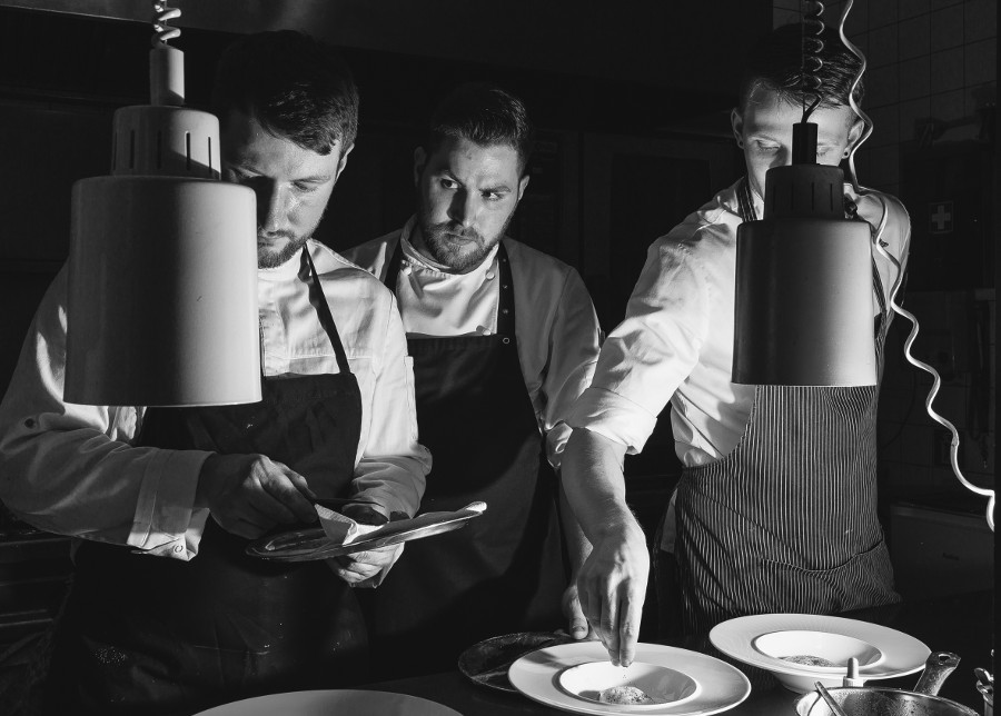 chefs prepare their plates